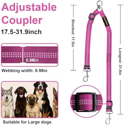 MingXpet Double Dog Leash for Two Dogs, No Pull Dog Leash, 360° Swivel No - Image 2