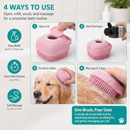 Soft Silicone Pet Bath Massage Brush - Image 4