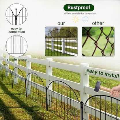 6 Panels No Dig Decorative Garden Fence - Image 5