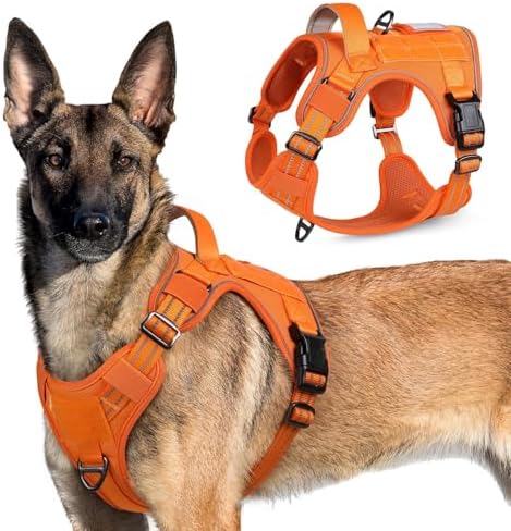 rabbitgoo Tactical Dog Harness for X-Large, No Pull Military Service Vest by rabbitgoo