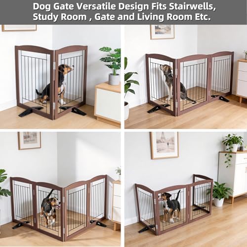 ZJSF Freestanding Dog Fence Indoor, Foldable Dog Gate - Image 4