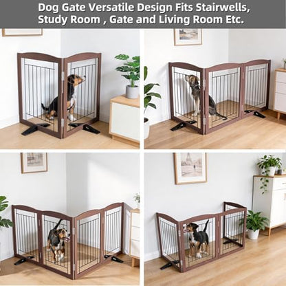 ZJSF Freestanding Dog Fence Indoor, Foldable Dog Gate - Image 4