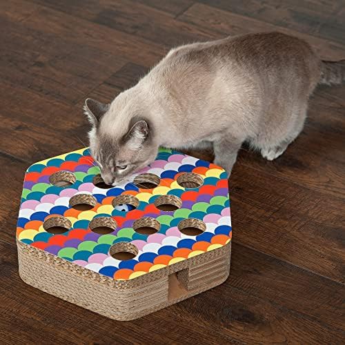 Furhaven Scratching Pad Ball Track Cat Toy w/ Catnip - Image 2