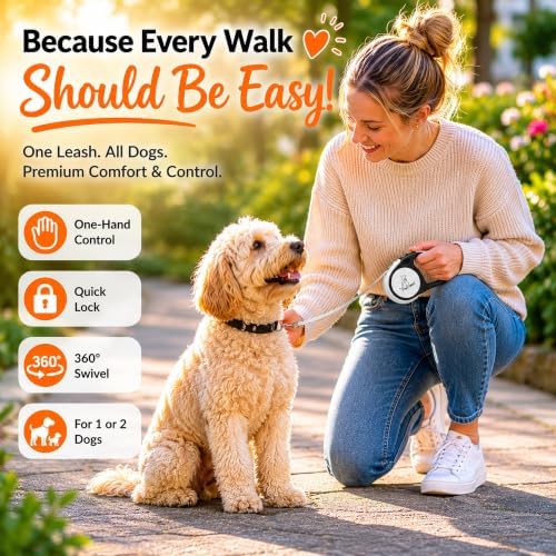 Dual Retractable Dog Leash, 10 FT Tangle-Free Leash - Image 7