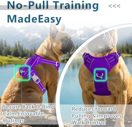 BARKBAY No Pull Dog Harness for Large Dogs, ID Tag Holder Dog Vest - Image 4