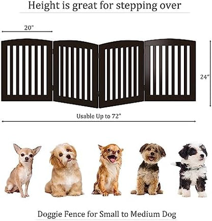 PAWLAND Wooden Freestanding Foldable Pet Gate - Image 4