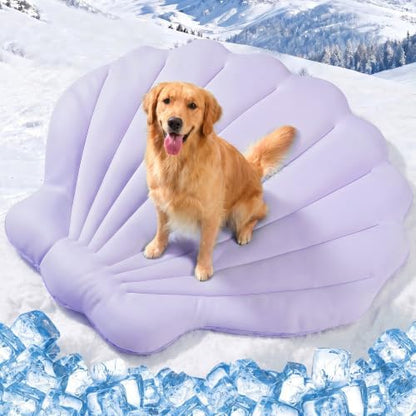 Q-Max>0.5 Dog Cooling Mat 47''×47'', Shell Purple by Tivray