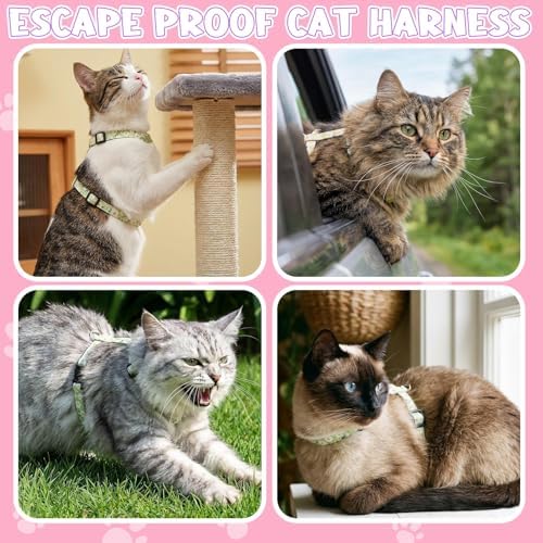 2 Pack Floral Cat Harness and Leash Escape Proof Adjustable Kitten Harness - Image 6