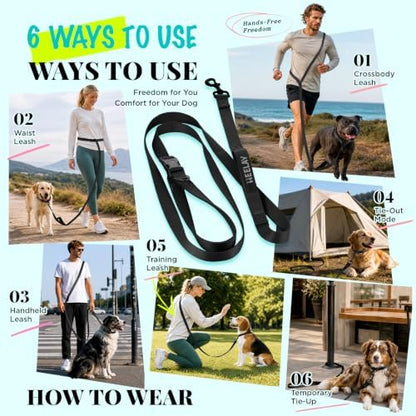 Hands Free Dog Leash, 5.9-8.2ft Multifunctional Crossbody Rope - Image 6