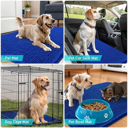 OLANLY Dog Door Mat for Muddy Paws 70x35, Super Absorbent Chenille Mud Mat - Image 7
