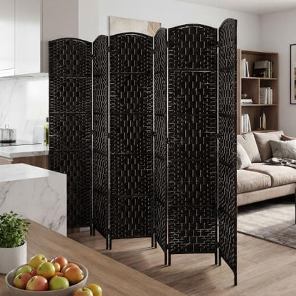 HOMCOM Room Divider 6-Panel, 6FT-Tall Folding Privacy Screen - Image 6
