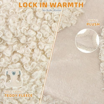 KOOLTAIL Plush Small Dog Harness and Leash Set, Warm Fleece No Pull Puppy Vest - Image 4