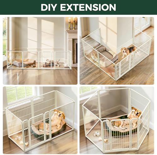 FXW AuraSpace Pro Acrylic & Wire Mesh Indoor Dog Playpen, 6 Panels - Image 5