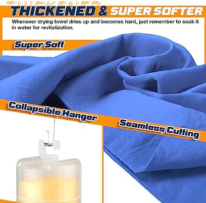 2 Pack Premium Shammy Towel for Car, Super Absorbent 26"x17" Chamois Towel - Image 3