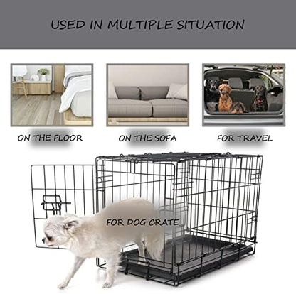 Exsnugy Washable Dog Bed Mat Medium Size Fluffy Pet Crate Pad 24x18 - Image 4