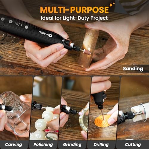 HARDELL Mini Cordless Rotary Tool Kit, 5-Speed - Image 7