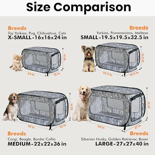 Portable Collapsible Pop Up Kennel, Tail Waggers - Image 3