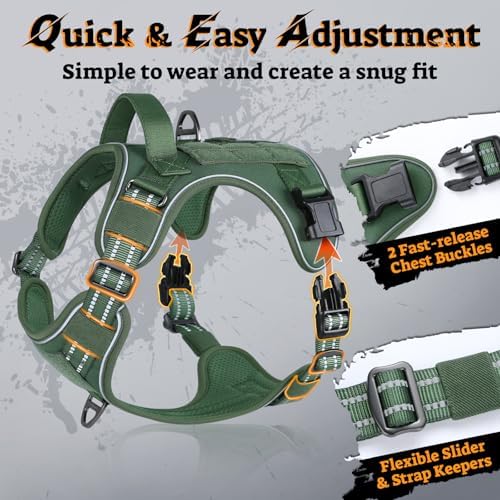 rabbitgoo Tactical Dog Harness Medium Sized, No Pull Service Pet Vest - Image 4
