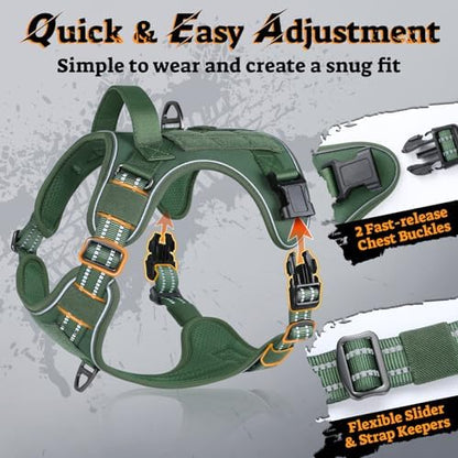 rabbitgoo Tactical Dog Harness Medium Sized, No Pull Service Pet Vest - Image 4