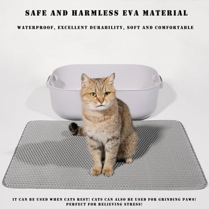 Cat Litter Mat, Double Layer Cat Litter Box Mat - Image 3