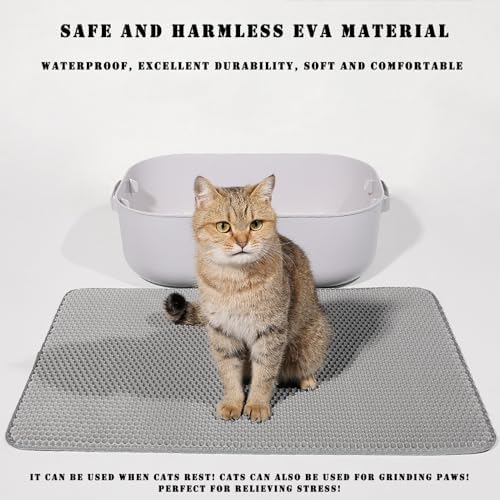Cat Litter Mat, Double Layer Cat Litter Box Mat - Image 3