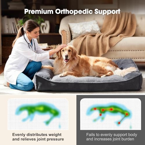 FURTIME Orthopedic Dog Bed Medium Size Dog, Extra Washable Dog Couch 35" - Image 6