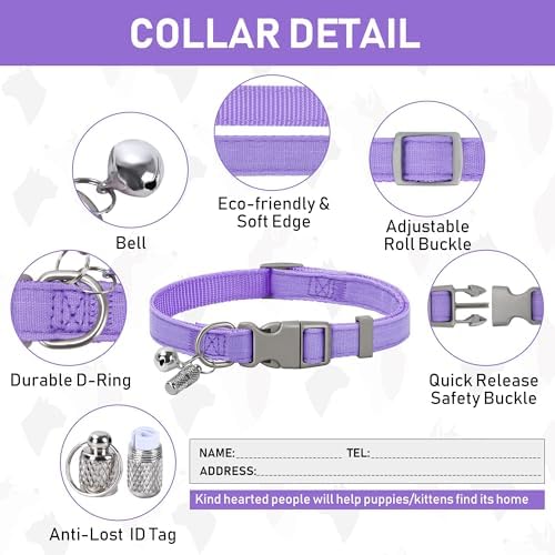 GAMUDA Small Pet Harness Collar and Leash Set, Step in No Chock No Pull Linen - Image 6
