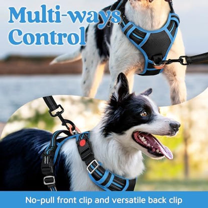 rabbitgoo Dog Harness Medium Sized, No Pull 3 Buckles Easy On & Off - Image 3