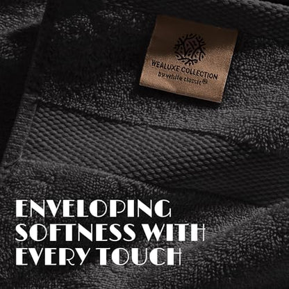 Wealuxe Black Hand Towels 16x27 Inch - Image 3