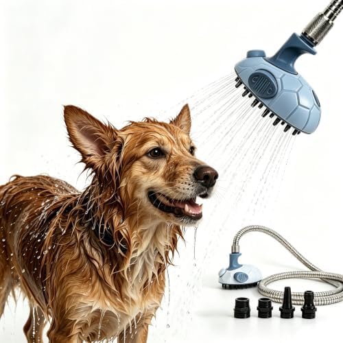 Multifunctional Dog Shower Attachment, Dog Bath Brush by PAWSGROWTOGETHER