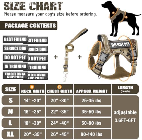 Tactical Service Dog Vest and Leash Set - Image 5