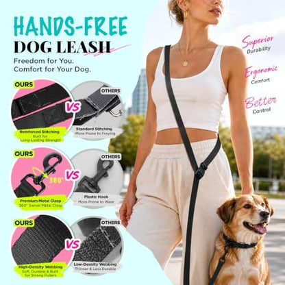 Hands Free Dog Leash, 5.9-8.2ft Multifunctional Crossbody Rope - Image 5