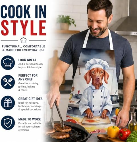 Caroline's Treasures Vizsla The Chef Apron Cooking Kitchen Server Baking Crafts - Image 2