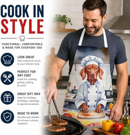 Caroline's Treasures Vizsla The Chef Apron Cooking Kitchen Server Baking Crafts - Image 2