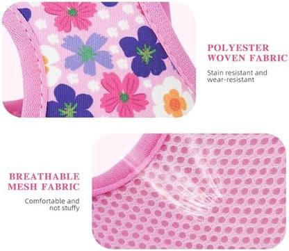 Small Dog Harness Cute Pink Flowers Step in Vest Harness - Image 5