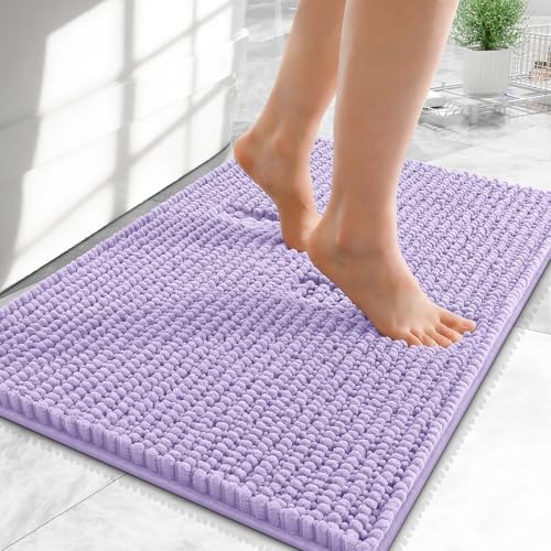 OLANLY Thick Chenille Small Bathroom Rugs Mats 24x16 by OLANLY