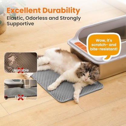 Small Cat Litter Mat, Double Layer Honeycomb Litter Box Mat - Image 6