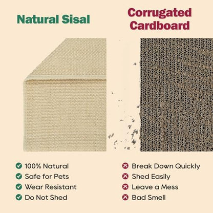 Zakkart Convertible L-Shaped Sisal Cat Scratcher - Image 4