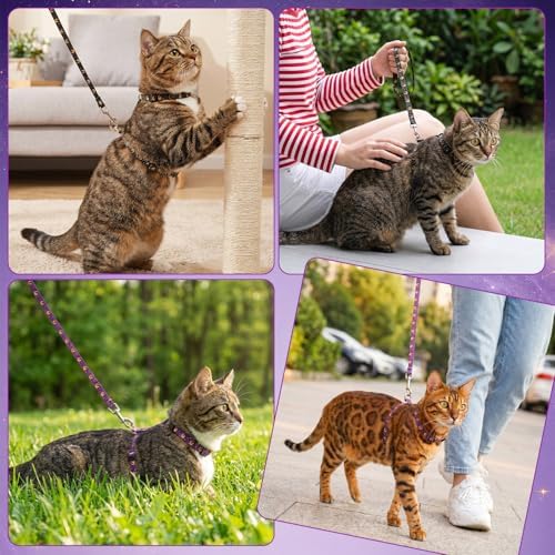 2 Pack Cat Harness and Leash, Escape Proof Adjustable Kitten Harness Multi - Image 7