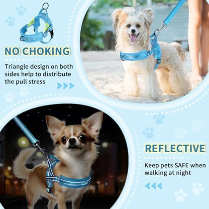 Lukovee Small Dog Harness and Leash Set, No Pull Soft Padded Vest - Image 6