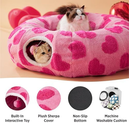 Lesure Donut Cute Jacquard Cat Tunnel Bed Kitten Toys - Image 4