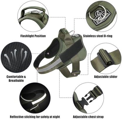 Bolux Dog Harness, No-Pull Reflective Dog Vest, Breathable Adjustable Pet - Image 2