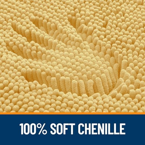 OLANLY Large Bathroom Rugs 70x46, Extra Soft Absorbent Chenille Bath Rugs - Image 3