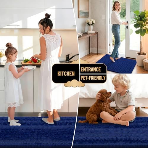 OLANLY Thick Chenille Bathroom Runner Rugs 59x24, Absorbent Bath Mat - Image 6