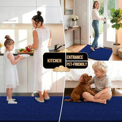 OLANLY Thick Chenille Bathroom Rugs 34x21, Soft Absorbent Bath Mat - Image 6