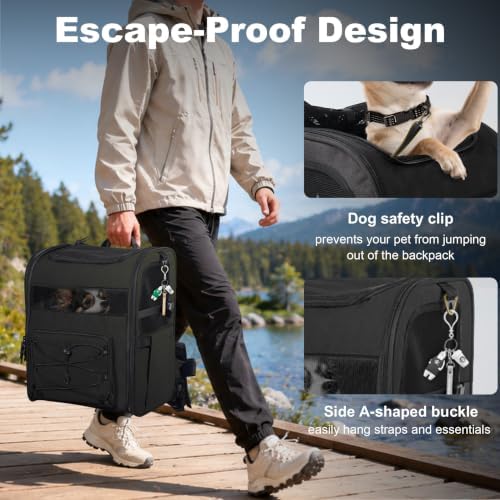 Pet Carrier Backpack with Elevated Booster Pad - Image 6