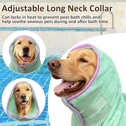 Soft Dog Bathrobe Fast Drying Dog Coat, Super Absorbent Dog Towels - Image 4