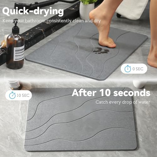 Stone Bath Mat, Dries Quickly, Non-Slip Diatomaceous Earth Bath Mats - Image 3