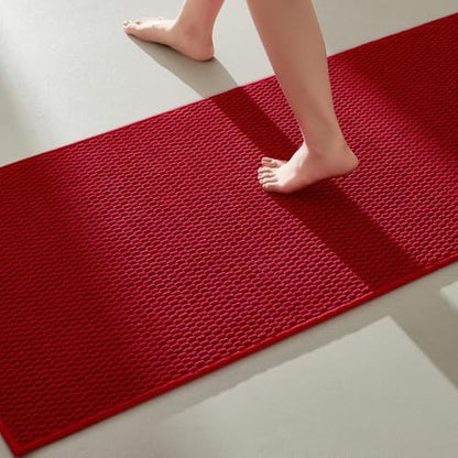 TYUU Christmas Bathroom Runner Rugs, Long Bath Mat Runner Washable Thin Quick by TYUU