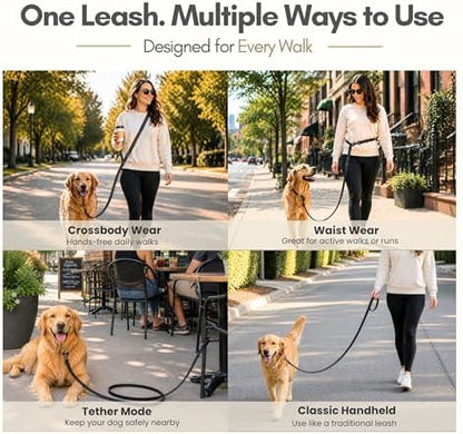 Hands-Free Waterproof Dog Leash, Adjustable Waist & Crossbody Leash - Image 2